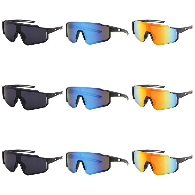 

9PCS Men s and women s outdoor riding glasses sunglasses explosion-proof bicycle color film reflective sunglasses sports glasses