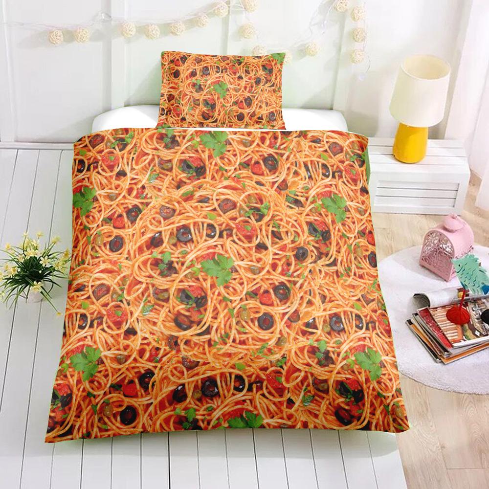 2023 New Style 3D Foods Printing Duvet Cover Microfiber Soft Bedding Cover Set Teens Boys Delicious Bedding Sets Polyester Pillowcase
