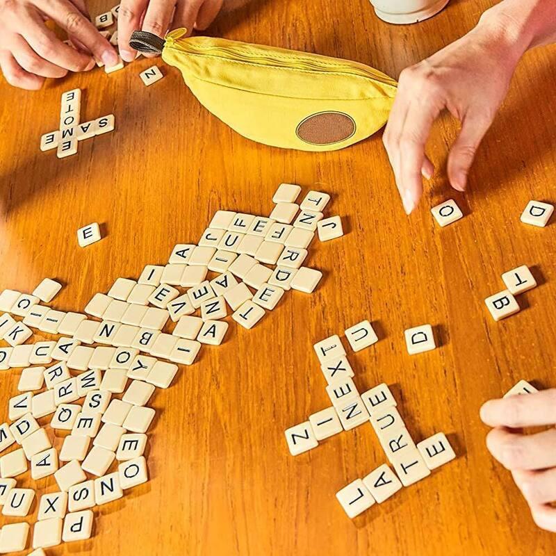 Plastic Kinder Spelletje Bananen 144 Stukjes Alfabet Solitaire Engelse Spelling Puzzel Speelgoed
