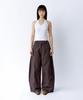 ROUGHNECK Distressed Wide Pants Brown