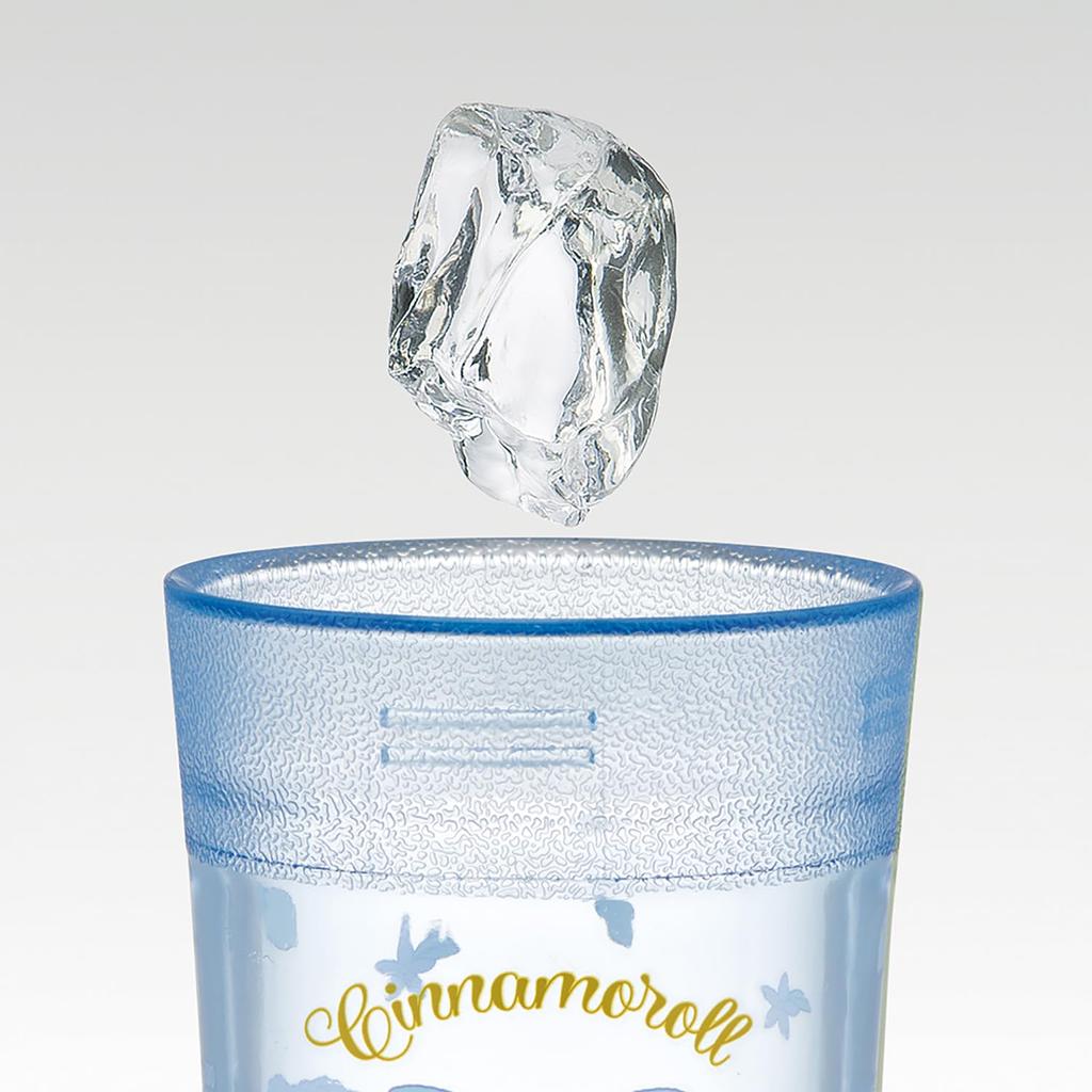 Skater Tumbler with with Flap and Memory Sanrio Cinnamoroll Plush Hug Shaker, 420ml, Stick, PTBFS4-A