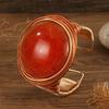 New Design Fashion Geometric Round Resin Big Gems Aluminum Wire Handmade Wrapped Wide Cuff Bracelet For Women Party Accessories