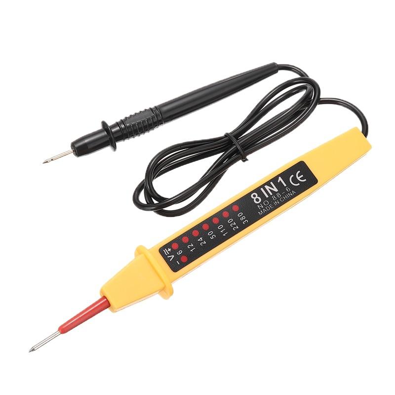 High Quality 8-In-1 Voltage Tester Auto Car Voltage Test Pen AC DC 6-380V Electrical Instruments Tester Detector