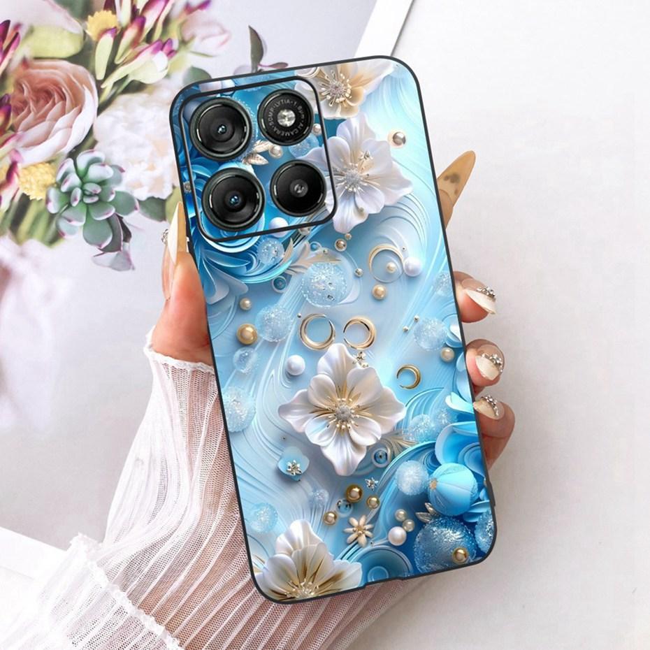 Modne etui na telefon z literami dla Motorola Moto G77 G67 Tylna osłona dla MOTO G67 G77 5G Miękkie czarne silikonowe etui
