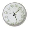 12 Inch Luminous Wall Clock Minimalist Round Quartz Clock for Bedroom Living Room Decoration Silver