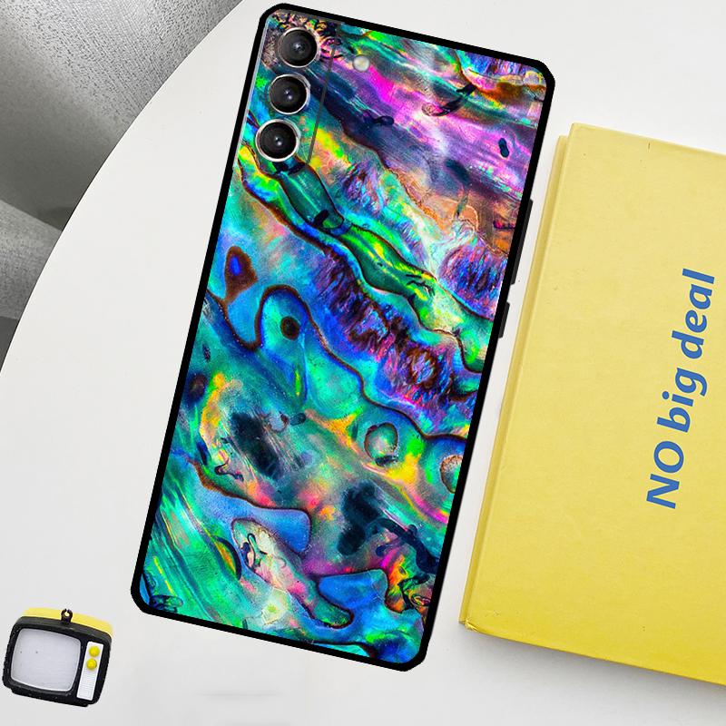 Abalone Shell Phone Case For Samsung Galaxy S25 Ultra S21 S22 S23 S24 Ultra S9 S10 S20 Plus S25 FE Cover