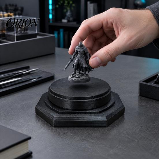 Desktop Exhibit Stand 3D Printed Collectible Figure Display Base, Octagonal Tray for Action Figures Handicraft and Collectibles, Creative Ornament