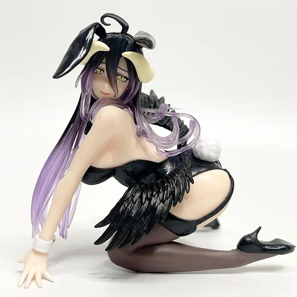 12cm Hentai Figure OVERLORD Anime Figure Bunny Girl Swimsuit Albedo Action Figure Noodle Stopper Figurine Collection Model Toys