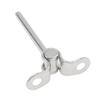 Kit Tendicavo Regolabile a 180° in Acciaio Inox T316 da 1/8 di Pollice T316 con Chiave per Montaggio su Pali in Legno