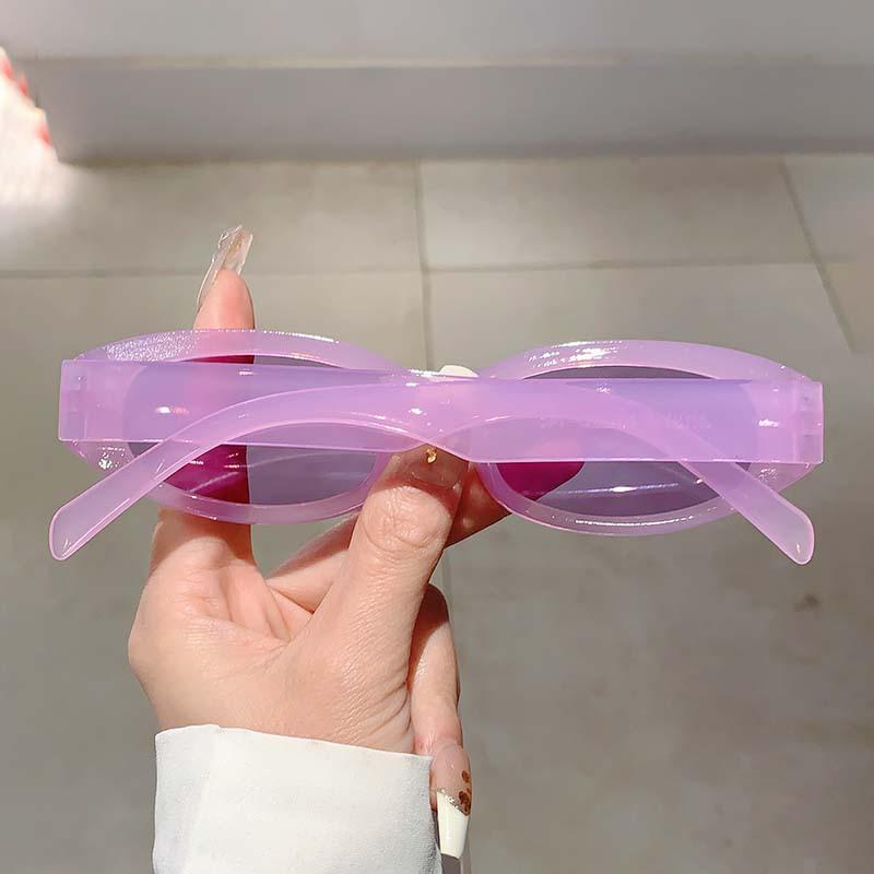 Luxury Brand Designer Oval Sunglasses Women For Men Vintage Fashion Sun Glasses Trend Punk Pink Candy Color Hip Hop Shades Uv400