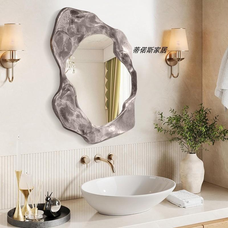 American-style decorative mirror art, French fireplace mirror, wall-mounted makeup mirror, irregular creative sense