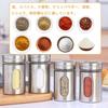 Heat-Resistant Glass Condiment Container, Sugar, Salt, Potato Starch, Sugar Pot, Spice Shaker, Flour, Pepper Case, 80ml, Removable Lid, Easy To Clean,