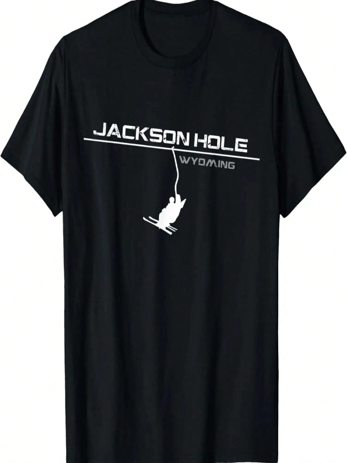 Jackson Hole Wyoming SkiLift Graphic Vintage T-Shirt S разноцветный