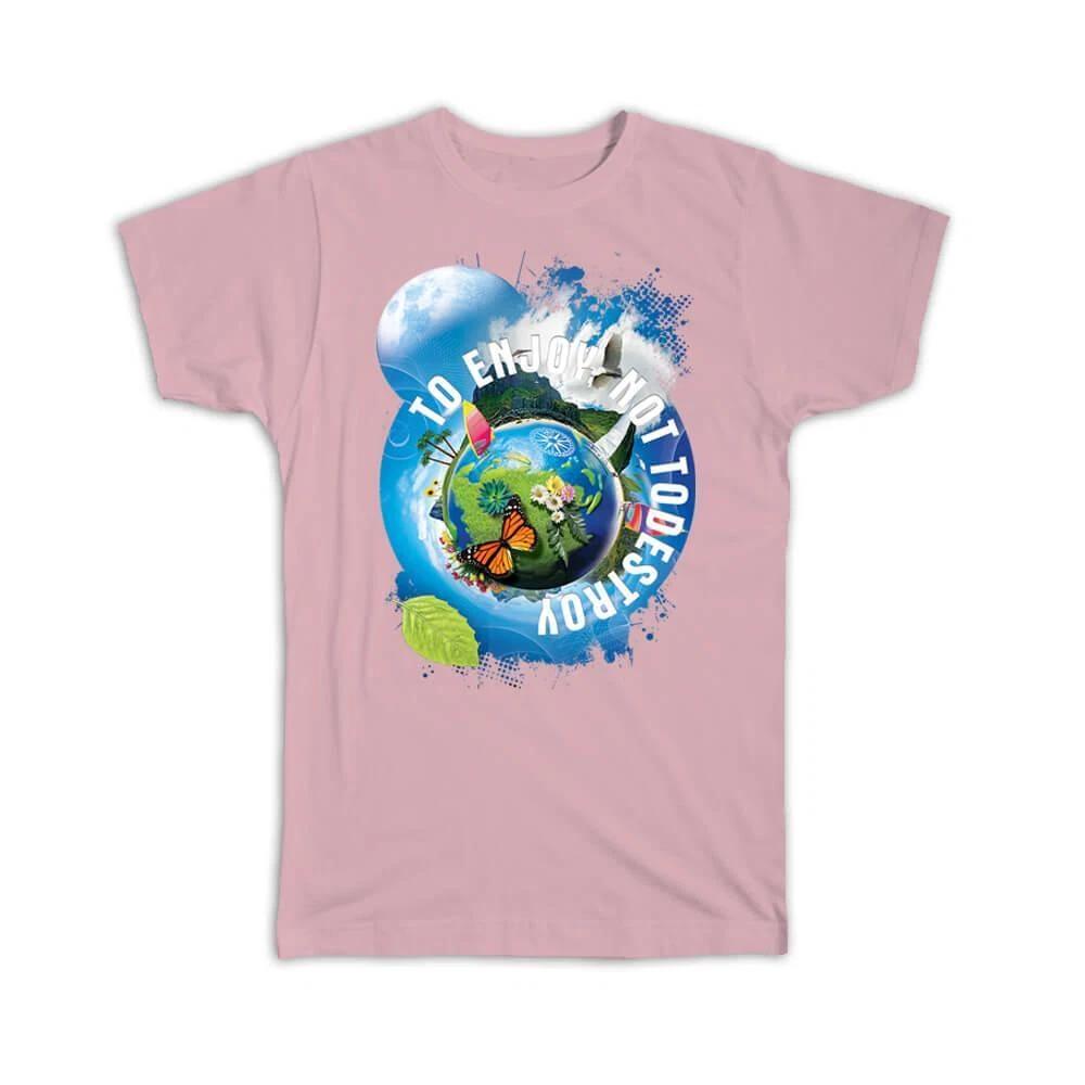 Gift T-Shirt : Ecolife Environmental Protection Eco Friendly Green Nature Globe M
