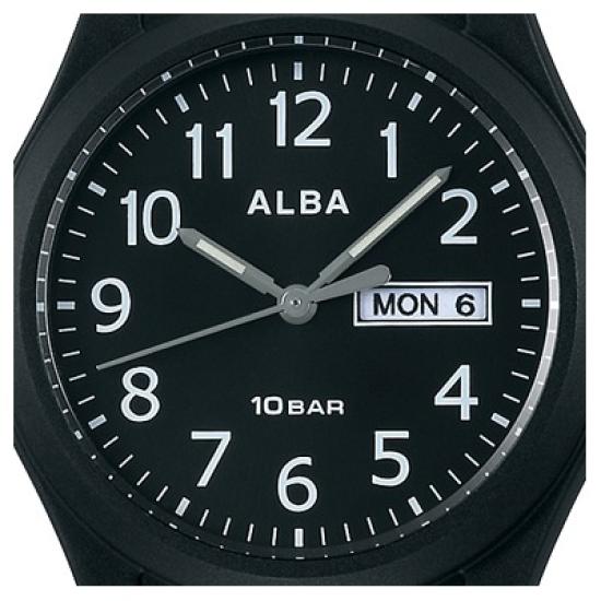 Seiko ALBA AQPJ411 Men's Sports Watch, Lightweight Titanium Case, 10 Bar Water Resistant, Luminescent Dial, Durable Nylon Strap, Authentic Japan