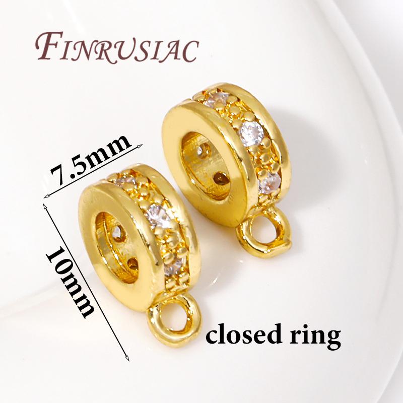 18K Gold Plated Charm Bail Beads Spacer Beads For Jewelry Making Pendant Connectors Bail Clasps Findings