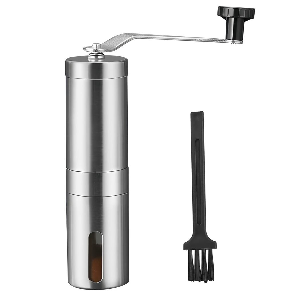 Coollooda Hand Coffee Grinder, Stainless Steel, Manual Operation, Adjustable Coarseness, Uniform Powder, Easy Cleaning, Labor-Saving, Compact,