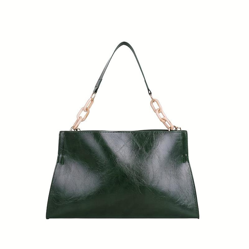

Chic Lightweight Tote Bag For Every Occasion Durable PU Leather Magnetic Closure & Versatile Design зелёный