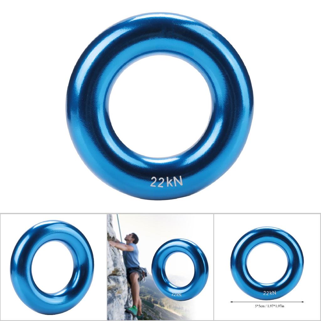 Anello di calata rotondo in alluminio Climb Tensione perfetta Lega di alluminio Anello O(blu)