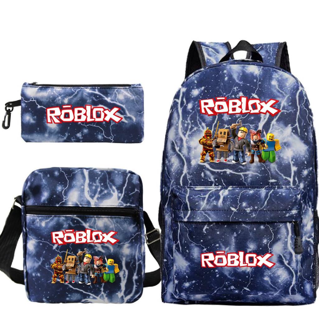 Primary And Secondary School Students Casual Schoolbag Three-Piece Cartoon Game Merchandise Printed Children'S Fashion Backpack