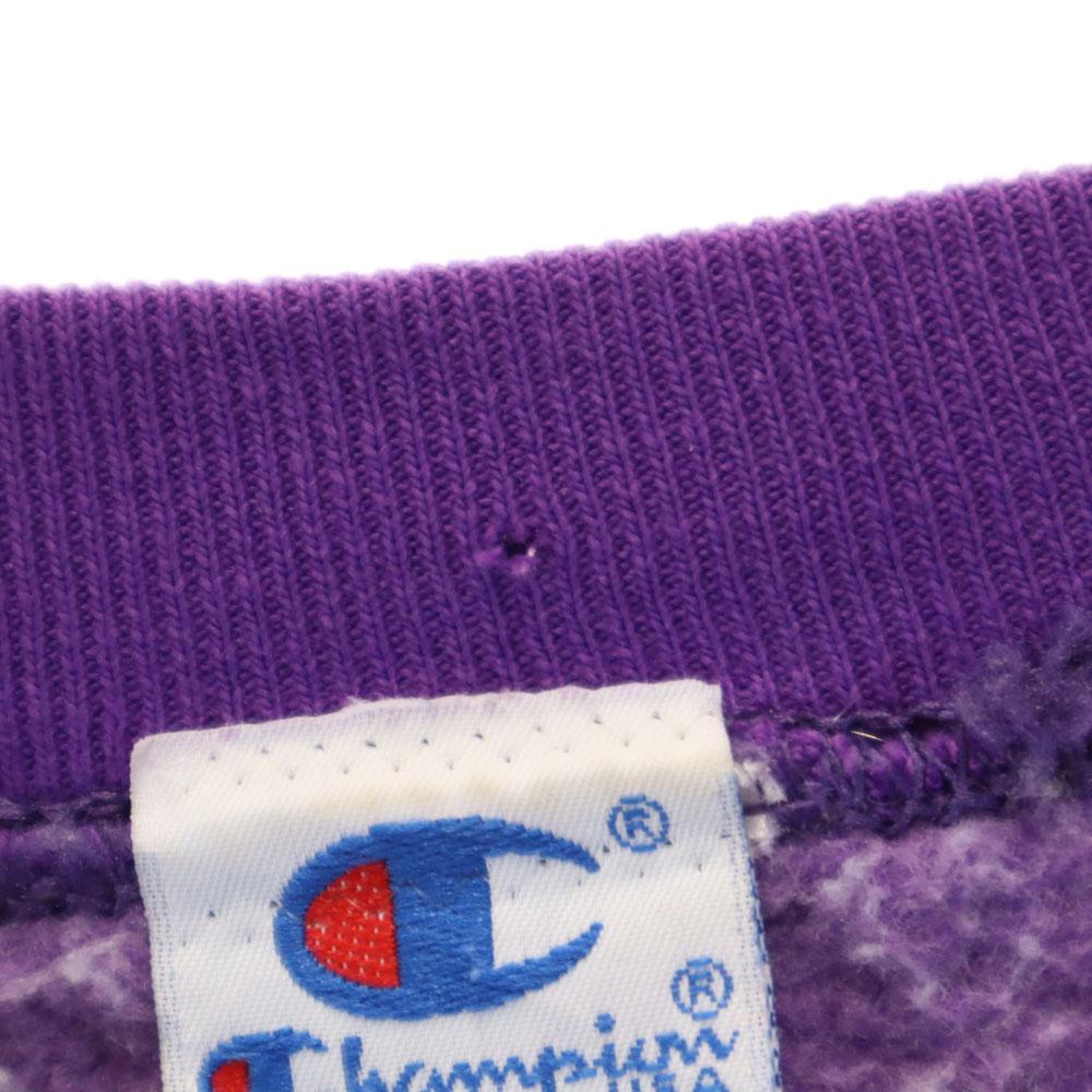 Champion 90s Old USA made blue tag Long sleeve sweat trainer Back brushed Men's Used