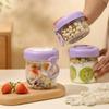 1/2Layer Fruit Yogurt Cup with Spoon Food Container Clear Portable Breakfast Oat Fruit Salad Seal Cup for Students Office Worker