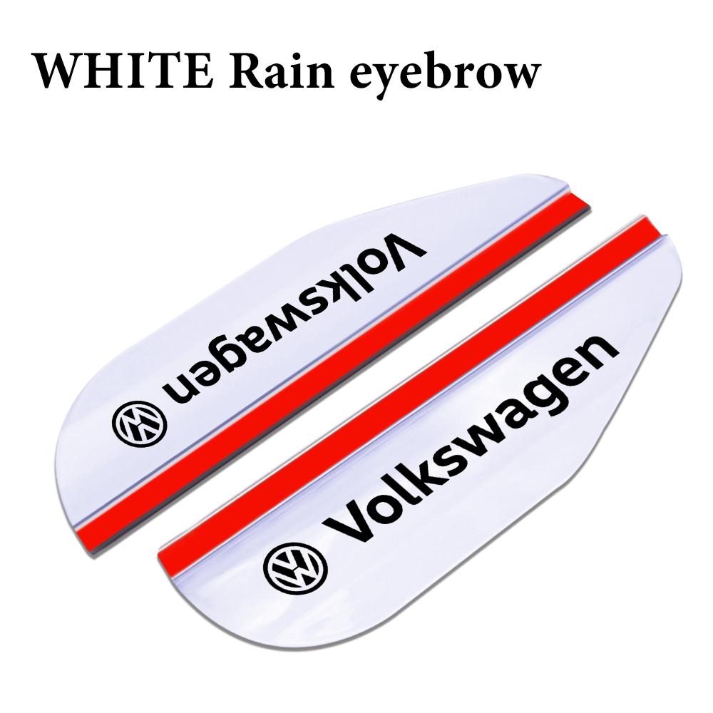 2Pcs Car Rear View Mirror Sticker Rain Eyebrow Auto Side Mirror Rain Proof Cover For VW Passat Jetta Golf Touran Beetle Polo ze9