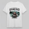 Women's Soft T-Shirt Bear Fishing Nature Graphic Tee Short Oversize Cotton White