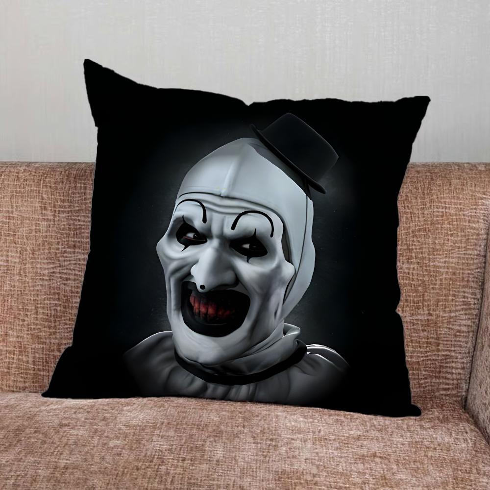 Art the Clown T-Terrifiers Pillow Case For Home Bedroom Car Office Decoration Living Room Sofa Cushion Cover Suitable