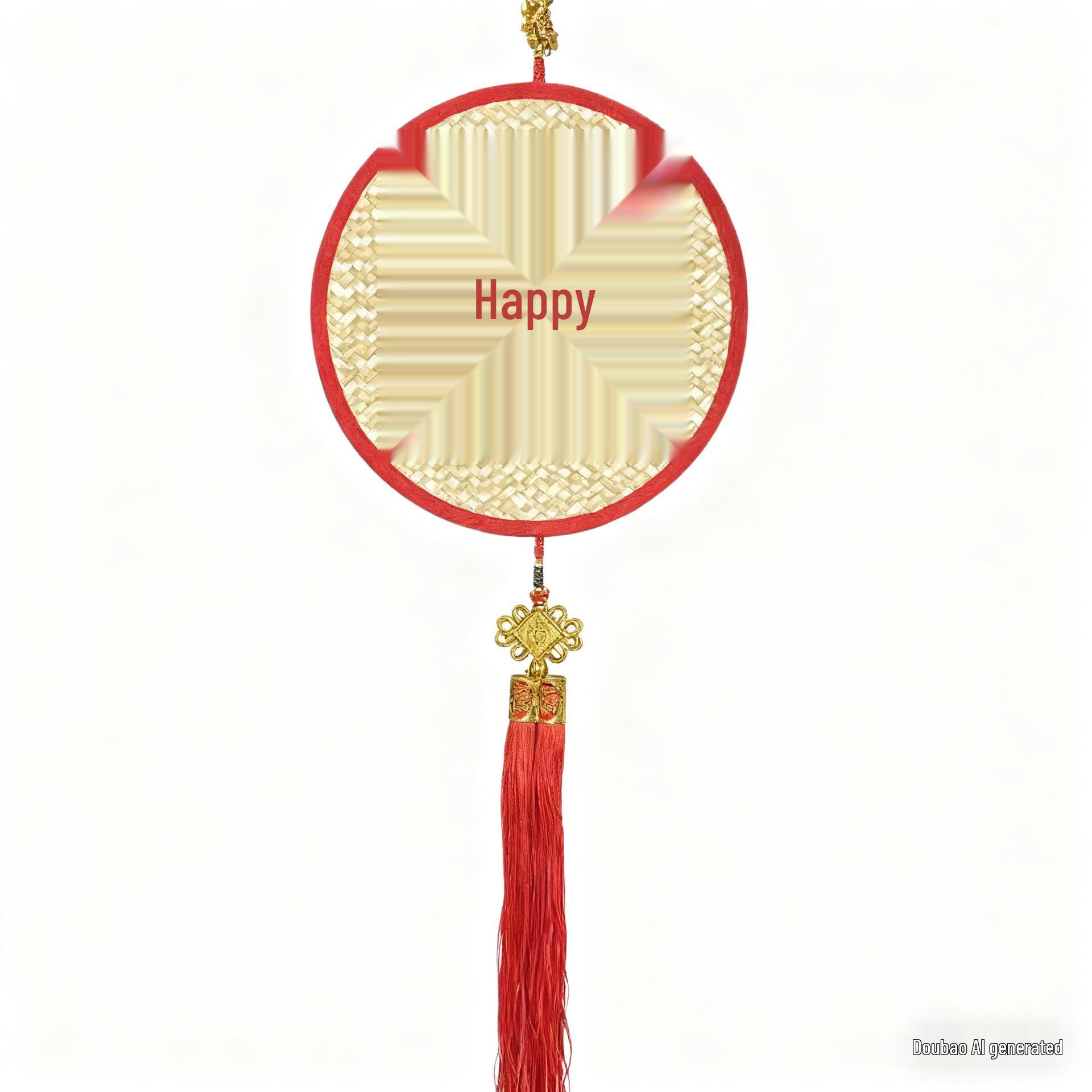Chinese Double Happiness & Good Fortune Hanging Ornament for Weddings & New Year Décor