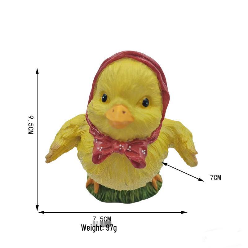 Adorable 3D Stereoscopic Chick Desktop Ornament for Home