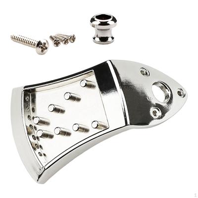 Metalowy trójkątny strunnik do mandoliny, części instrumentów muzycznych z klamrą i śrubami