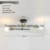 Nordic Wrought Iron LED Ceiling Light for Bedroom, Corridor, and Study