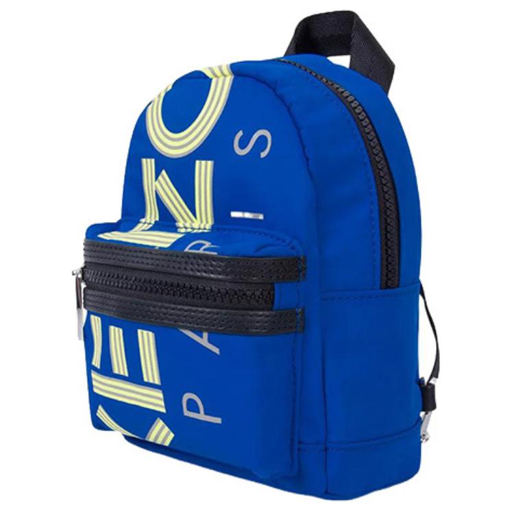 Kenzo Classic Letter Commuter Fashion Design Polyester Nylon Backpack Mini Men Backpack French-Blue F955SF215F38