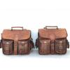 Real Leather Motorcycle Saddle Bags Two Leather Side Pouch Panniers Pouch