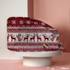 Weihnachtsdruck-Kittel für Damen, Lässige Turban-Arbeitsmütze, Dusch- und Wickeltuch