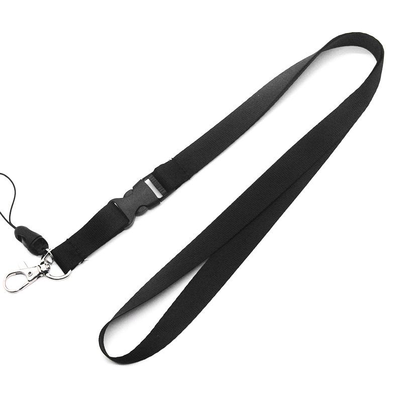 

Нейлоновий ремінець для телефону та ID з логотипом на замовлення та поліестером з трафаретним друком чорний