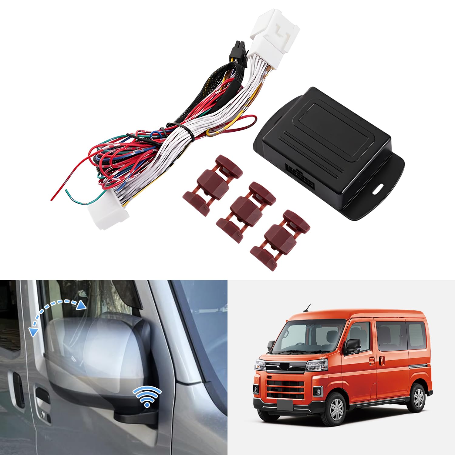 

GIMUYA Daihatsu Atley S700 Series, Keyless Interlocking Door Mirror, Automatic Storage Unit, ATRAI S700V,