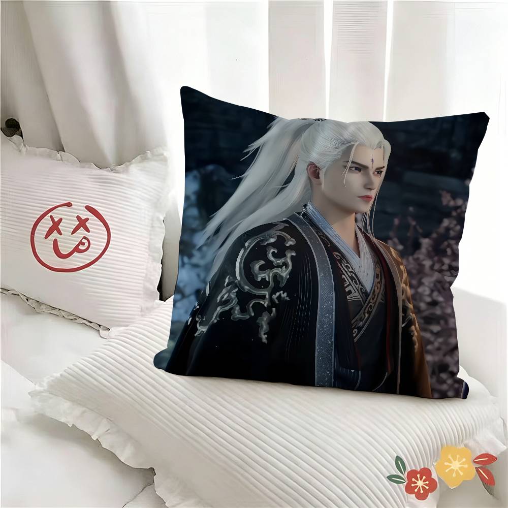 pc Wang Lin Renegade Immortal Xian Ni Pillow Case Fashion Square Pillowcase Bedroom Sofa Room Ins Decoration Leisure