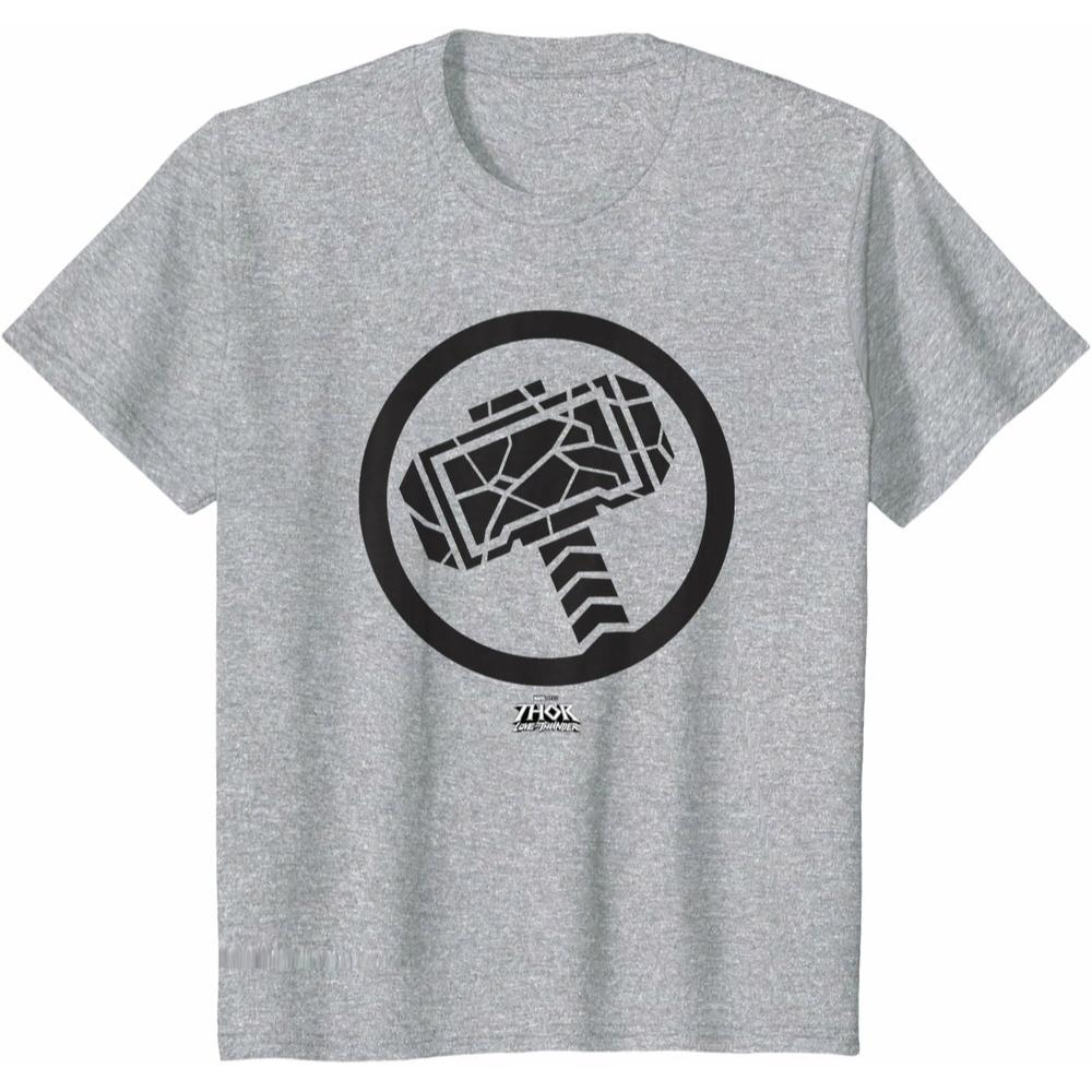 Thor Mjolnir Marvel TShirt Unisex Short Sleeve Heavyweight Cotton Classic Fit Crew Neck Collection Top for Adult Collectors