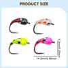 4x Ice Fishing Nymphs Sinking Fly Lures Portable Lightweight with Hook Storage Box for