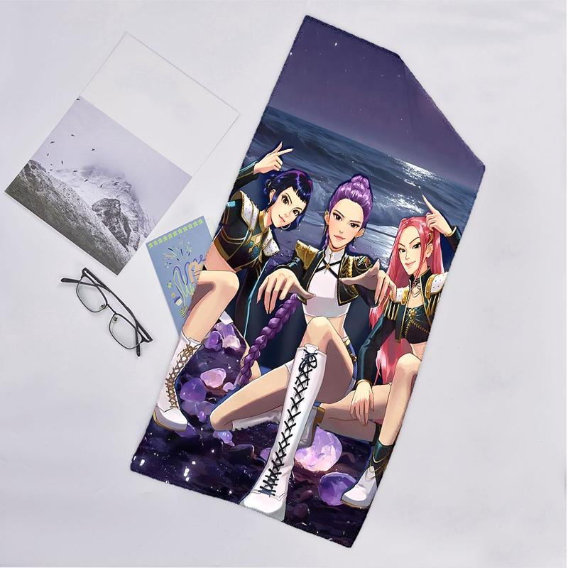Kpop Hunter Fashion Beach Towel: Ideal for Summer Adventures Soft, absorbent and quick drying suitable for swimming and bathing