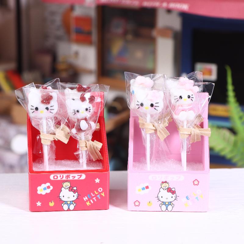 1/12 Dollhouse Simulation Mini Kt Cat Lollipop Set Model Dollhouse Micro Supermarket Scene Decoration Kid Pretend Play Toys