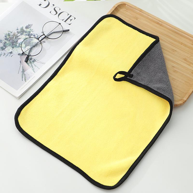 

Двусторонняя коралловая флисовая салфетка для чистки автомобиля и рук - Толстая, впитывающая, прочная, многофункциональная подвесная ткань 30x40 cm