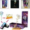Galaxy Rose Flower Valentines Day Lover Gift Romantic Crystal Rose With Box