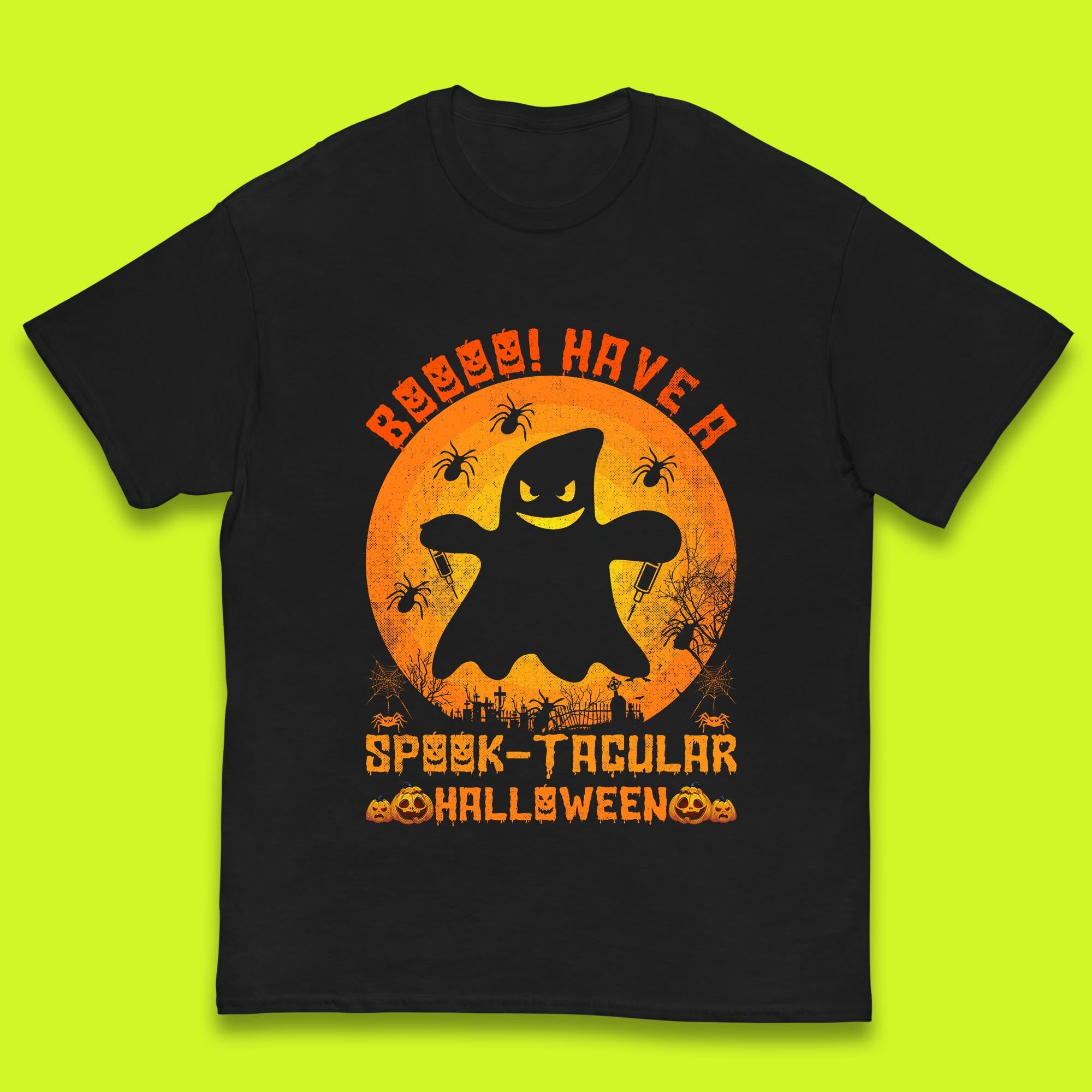 Boo Have A Spook Tacular Halloween Boo Ghost Horror Scary Spooky Season Kids T Shirt 100