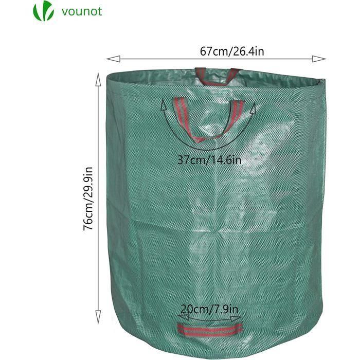 Sacs de jardin - Non spécifié - Lot de 6 - Capacité 272L - Résistants à l'humidité - Anti-déchirure