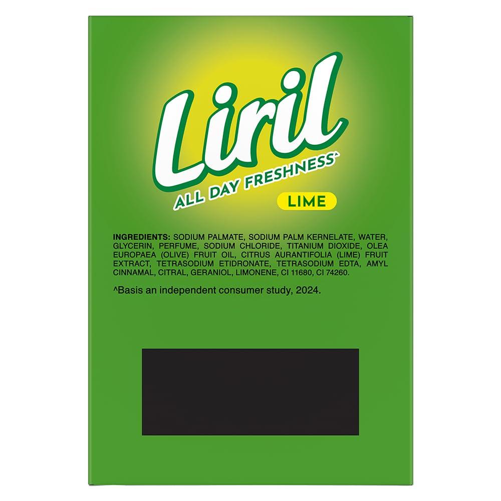 Liril Limettenseife 125gX6N 1er-Pack | Erfrischende Badeseife für Männer und Frauen | Zitrusduft-Reiniger mit langanhaltender Frische