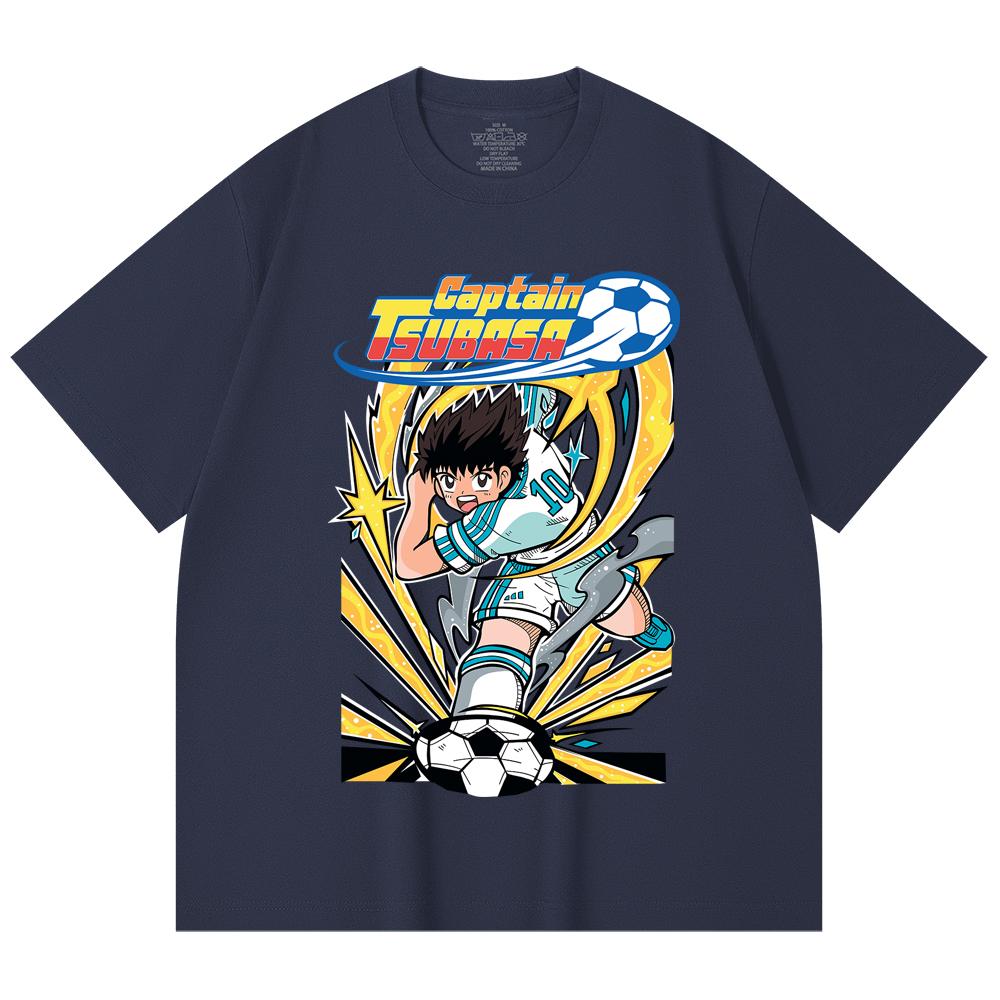 230 Gsm 100% Cotton Captain Tsubasa V1 Print Unisex Heavy Cotton T Shirt