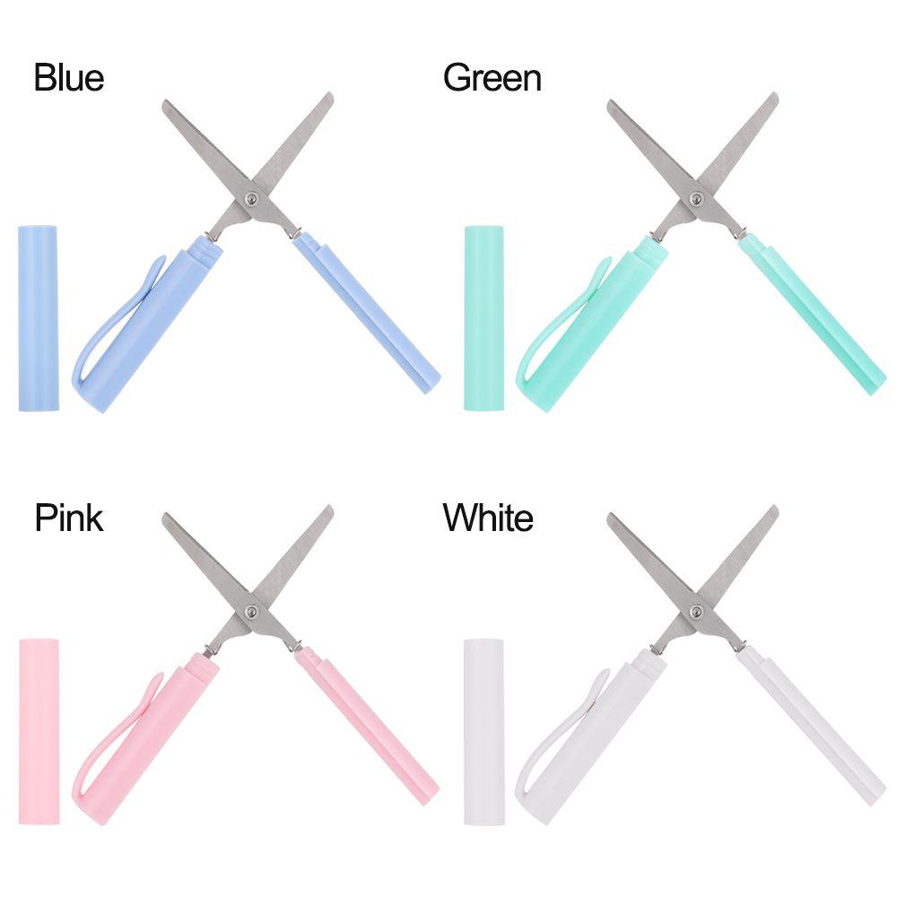 Cute Mini Portable Folding Scissors Morandi Simple Paper Cutting Art Tool Stationary Scissors Home Office School Supplies I.626133042